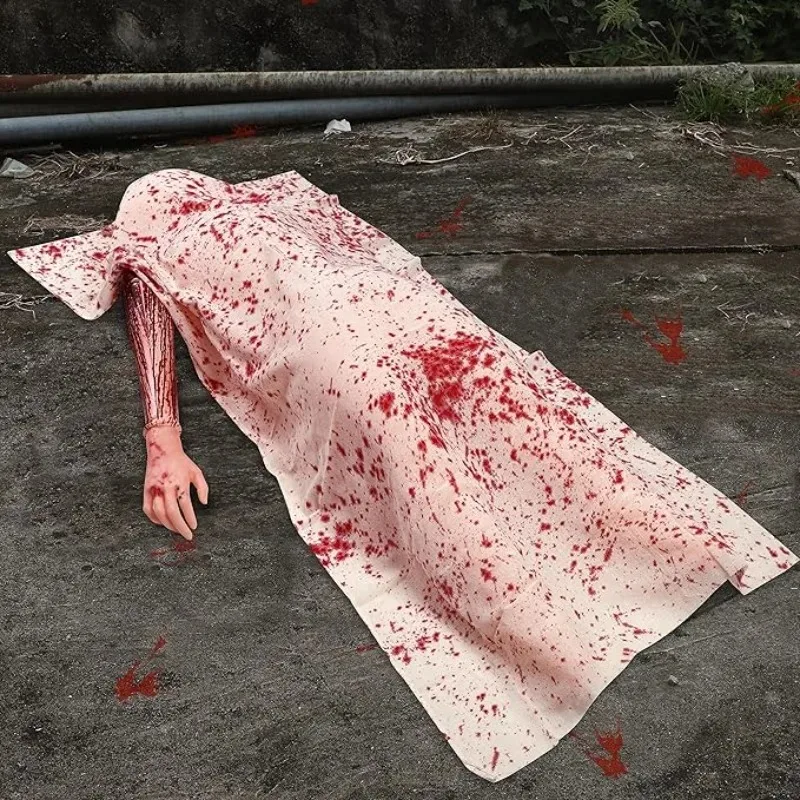 1Set  Inflatable Zombie Corpse Prop Halloween Decoration Body Mannequin Air Blown Doll for Haunted House Party Yard