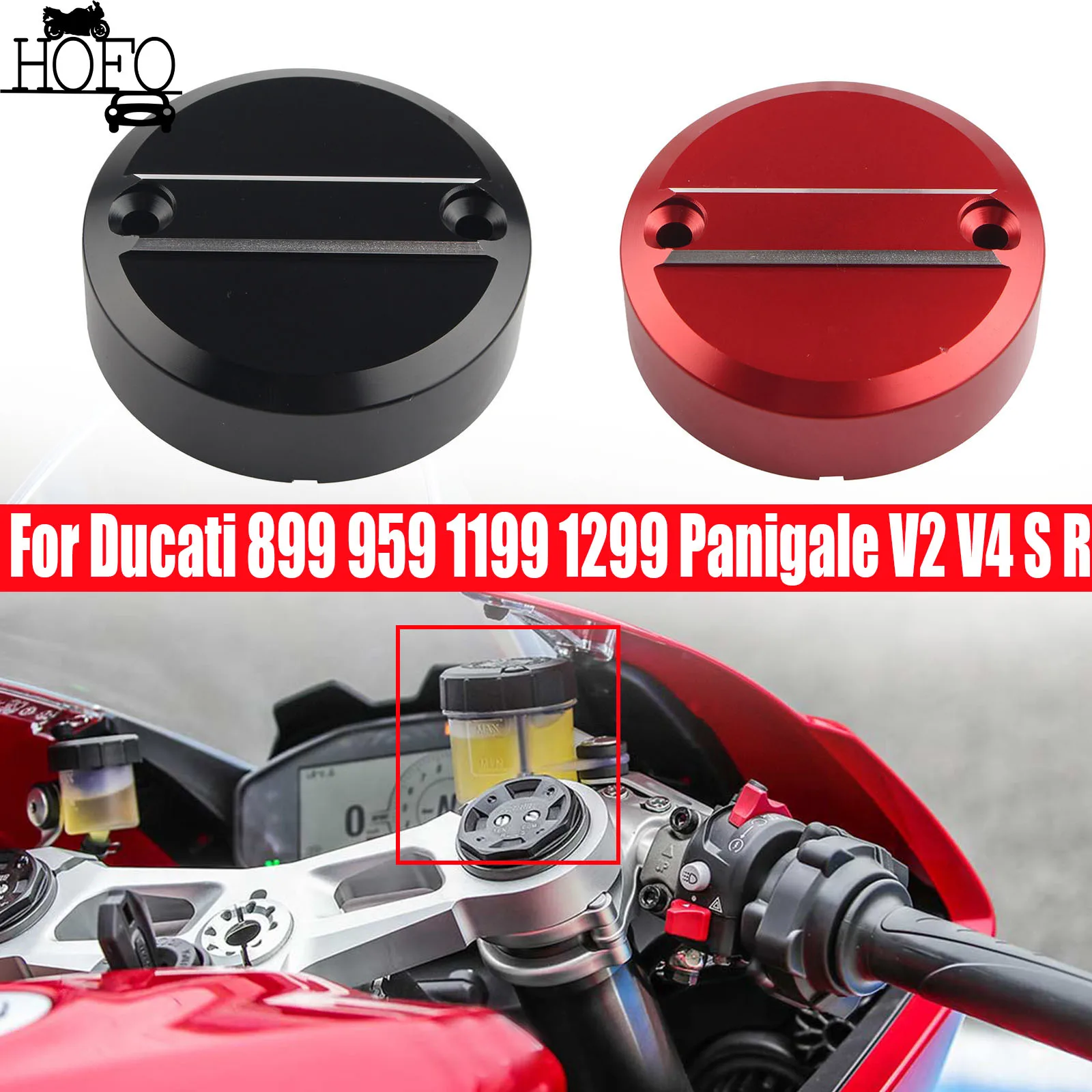 

Front Brake Fluid Reservoir Cap Cover For Ducati 899 959 1199 1299 Panigale V2 V4 S R