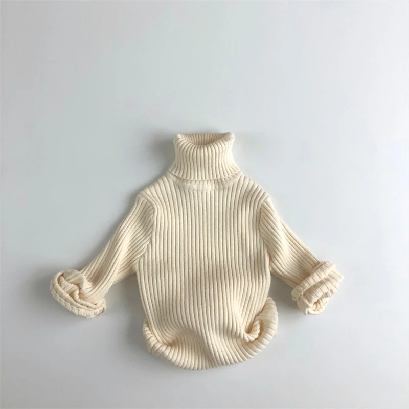 Nuovi bambini maglione morbido dolcevita maglieria neonati maschi ragazze vestiti lavorati a maglia primavera autunno bambini Pullover manica lunga