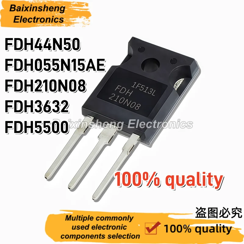 10pcs-100-qualidade-fdh44n50-fdh055n15ae-fdh210n08-fdh3632-fdh5500-to-247-n-mosfet-transistor-de-efeito-de-campo-de-potencia