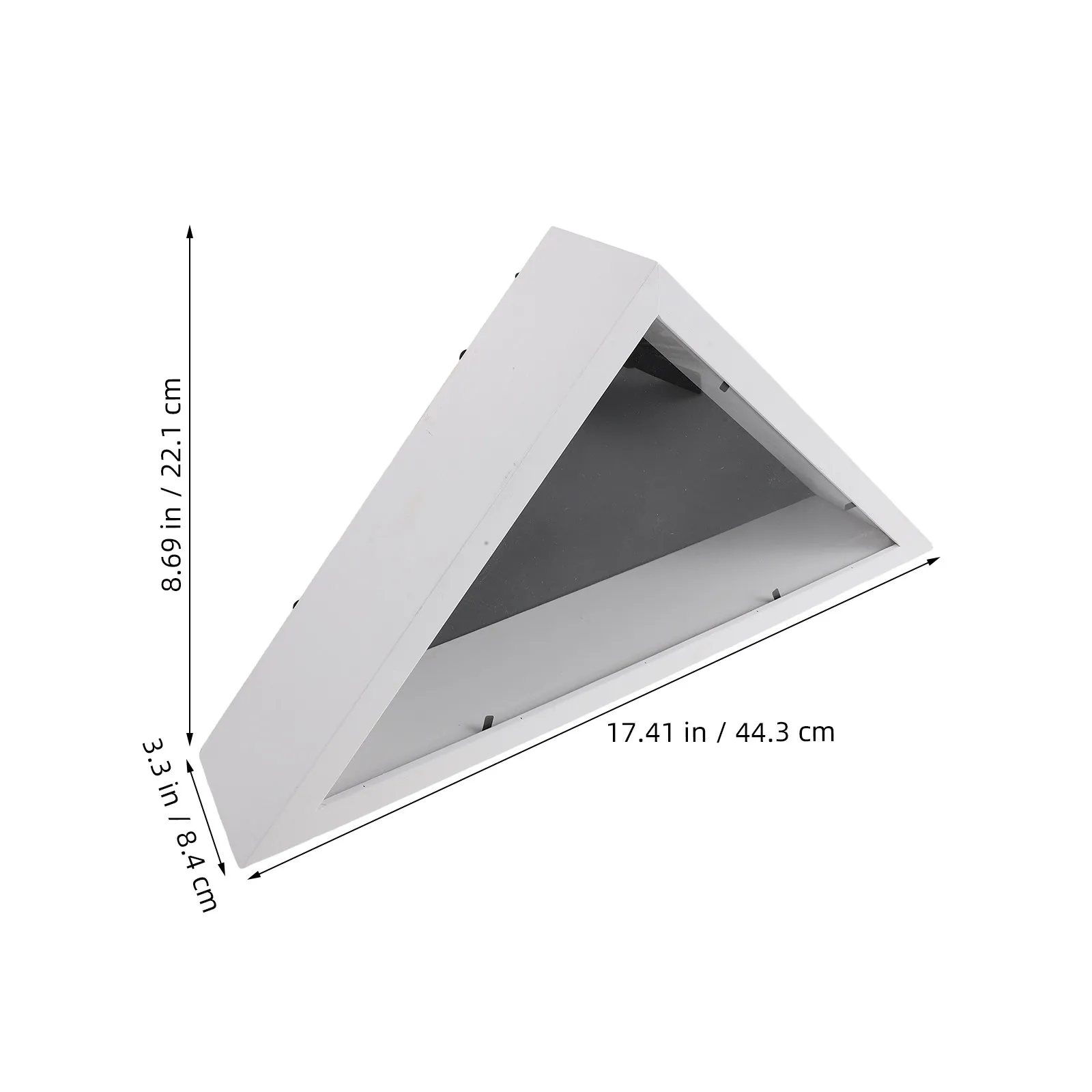 Wood Memorial Flag Display Case – Triangle Acrylic Shadow Box for Veteran Funeral & Burial