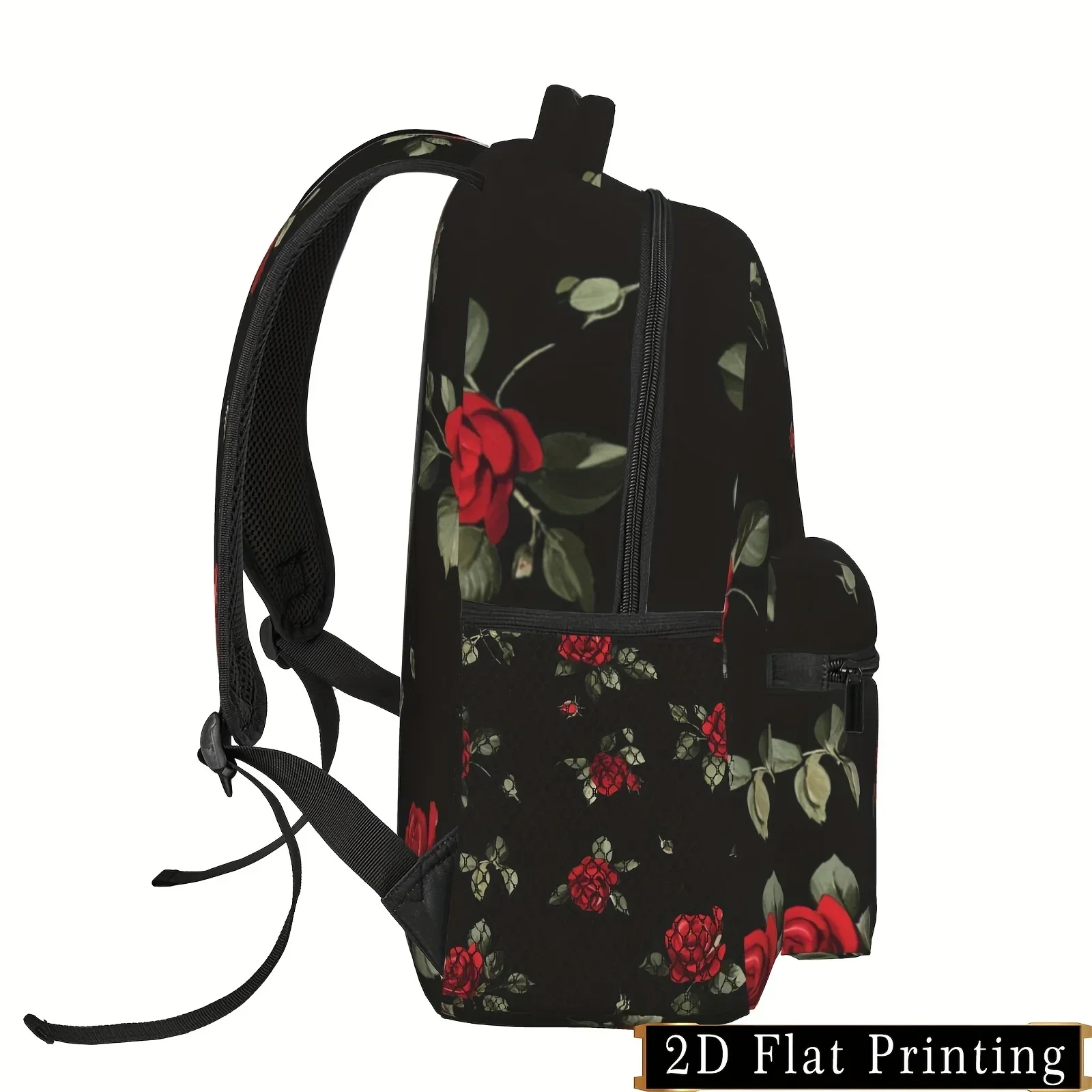 Custom Custom [Casual Sports Backpack] Lightweight Multi-Functional Dual Shoulder Casual Sports Backpack | Rose Pattern, Full-Co