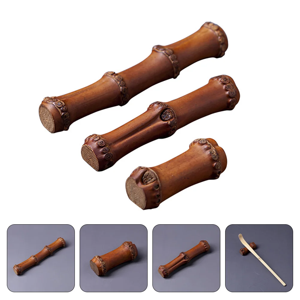 3 Pcs Pen Camellia Pillow Chinese Brush Rack Pencil Holder Writing Stand Ink for Calligraphy Natural Painting