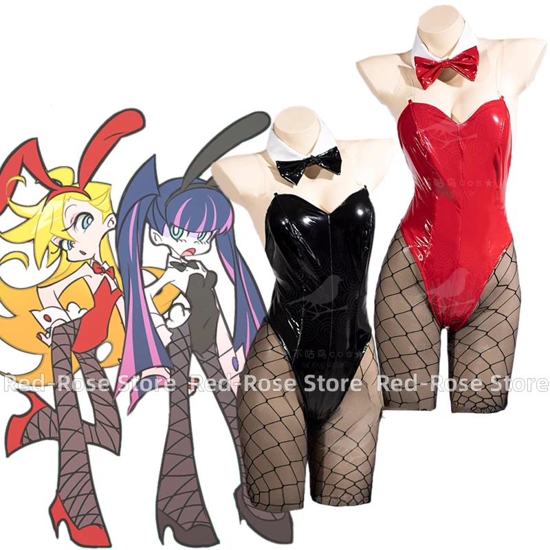 Anime Panty amp Stocking with Garterbelt Cosplay Costume Bunny Girl Sexy Role Play Halloween Carnival Party Outfit Game Props