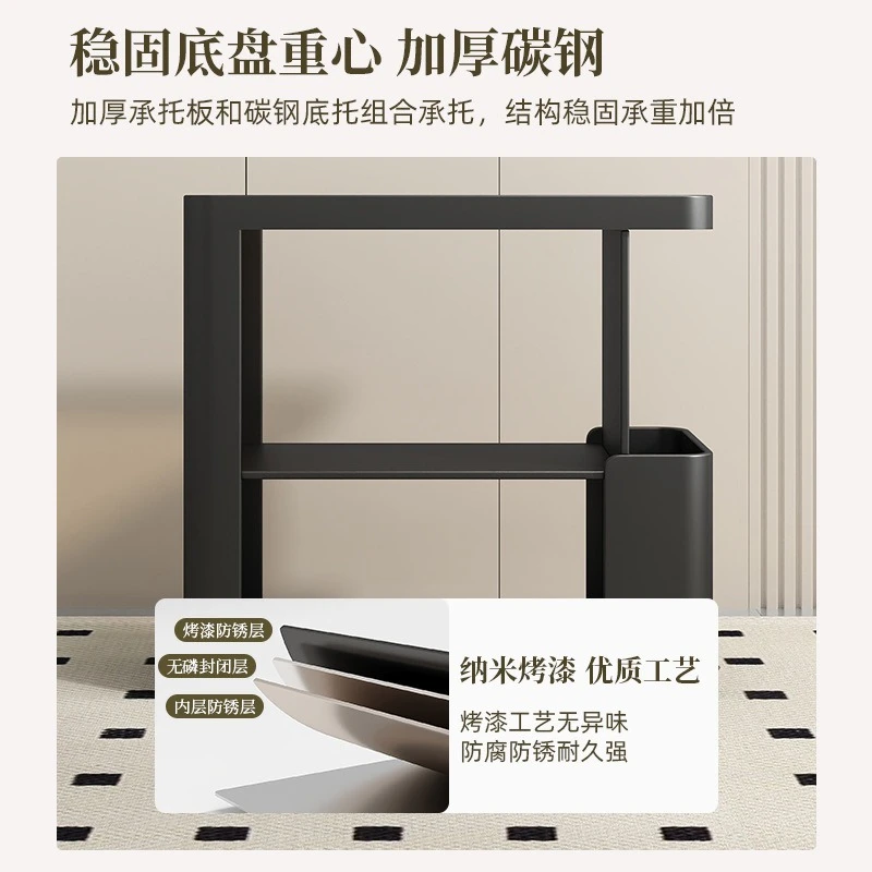 Movable coffee table simple high-end side cabinet light luxury living room Italian minimalist new