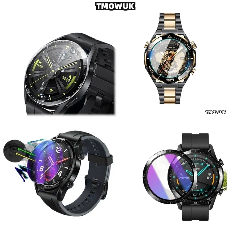 For Huawei WATCH GT2 GT3 GT4 GT5 Pro Cyber Ultimate 41 42 43 46mm, Shockproof Glass Shield