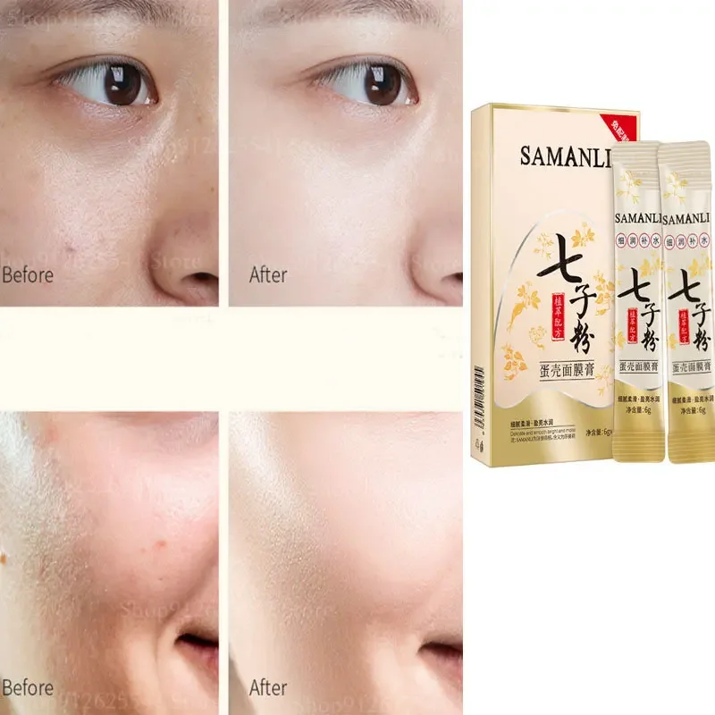 

6g*10Pcs Spots Remover Whitening Eggshell Facial Mask Moisturizing Anti Aging Firming Lifting Fade Fine Line Tear Off Face Mask