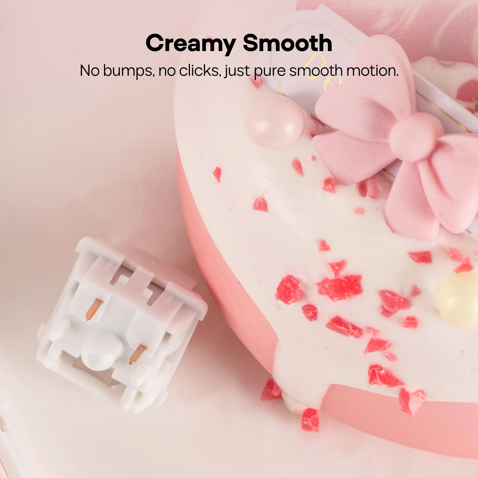 35 sztuk EPOMAKER Cream Marble Linear Switch Set 47gf 5-Pin Pre-Lubed LY Stem Creamy Switches Kompatybilne z klawiszami MX do mechanicznych klawiatur gamingowych — zdjęcie produktu 4