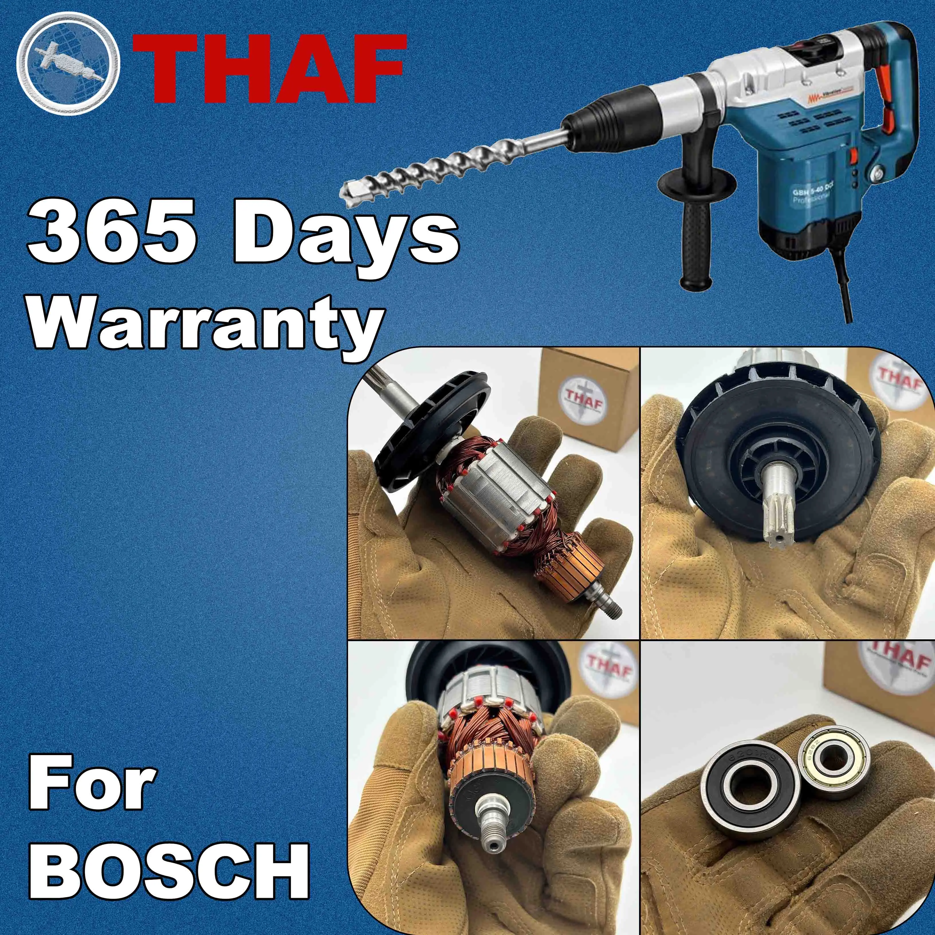 AC220V-240V Inducido Reemplazar Para BOSCH Martillo Perforador GBH5-40 GBH5-40DE GBH5-40DCE GSH5E GSH5CE (110V available）