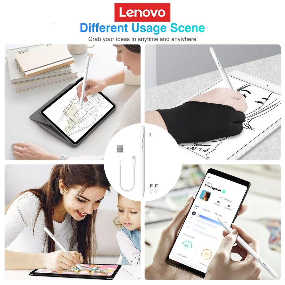 Lenovo thinkplus BP16 stylo tactile pour tablette Mobile Android ios téléphone iPad accessoires dessin tablette stylet universel