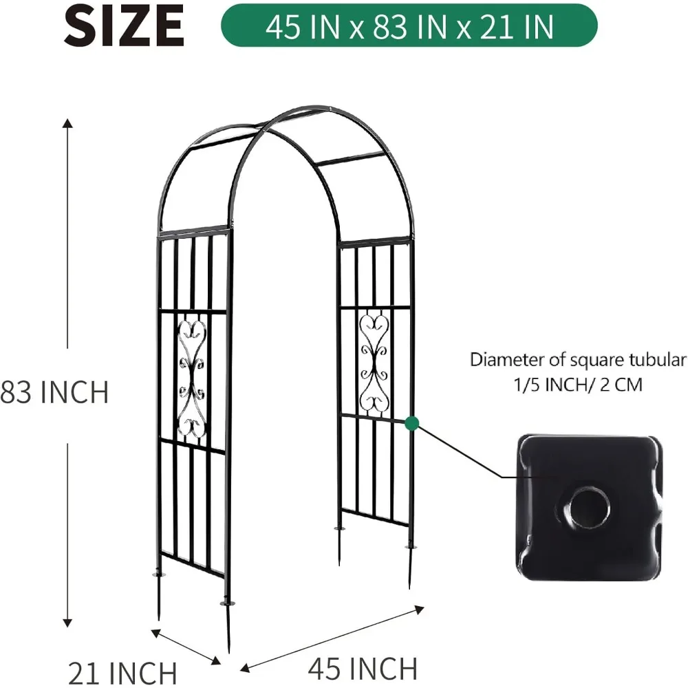 Wedding Arches, Outdoor Garden Arbor Climbing Plants Wedding Arches Ceremony, 44.4