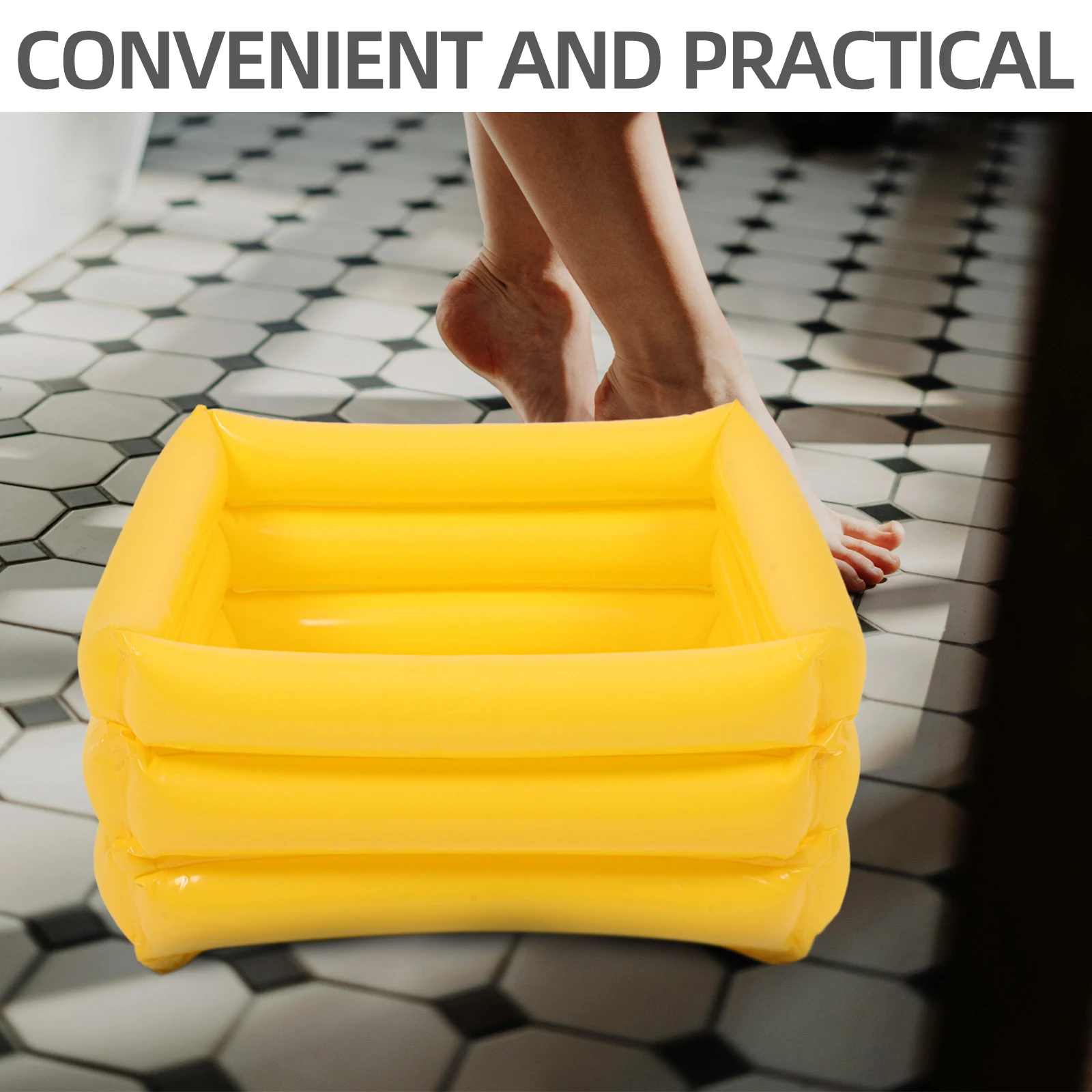 

Inflatable Footbath Wash Basin Household Soaker Portable Cleaning Container Plastic Baby