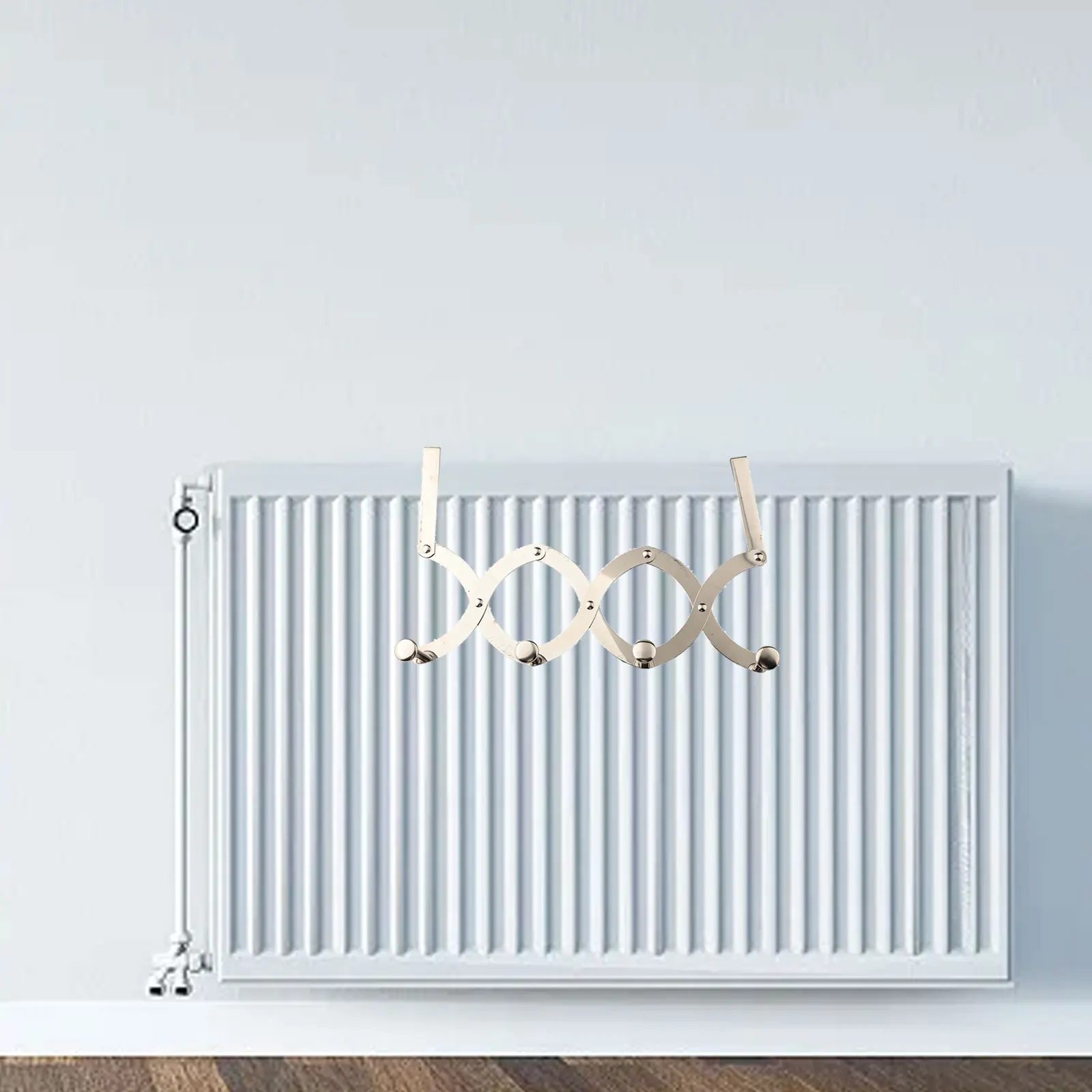 

Регулируемая вешалка для одежды, крючок из нержавеющей стали, сушка радиатора, как показано на рисунке, элегантный домашний декор для сушки одежды