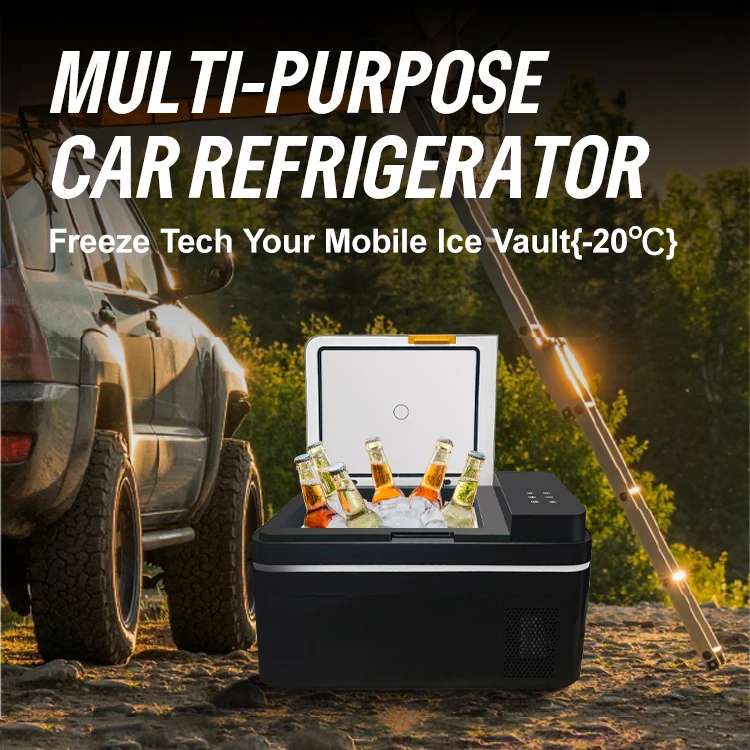 Universal 12V 24V 220V Electric Camper Fridge Outdoor Camping Car Cooler & Freezer with Compressor 20L 25L 30L Ice Maker Boxes