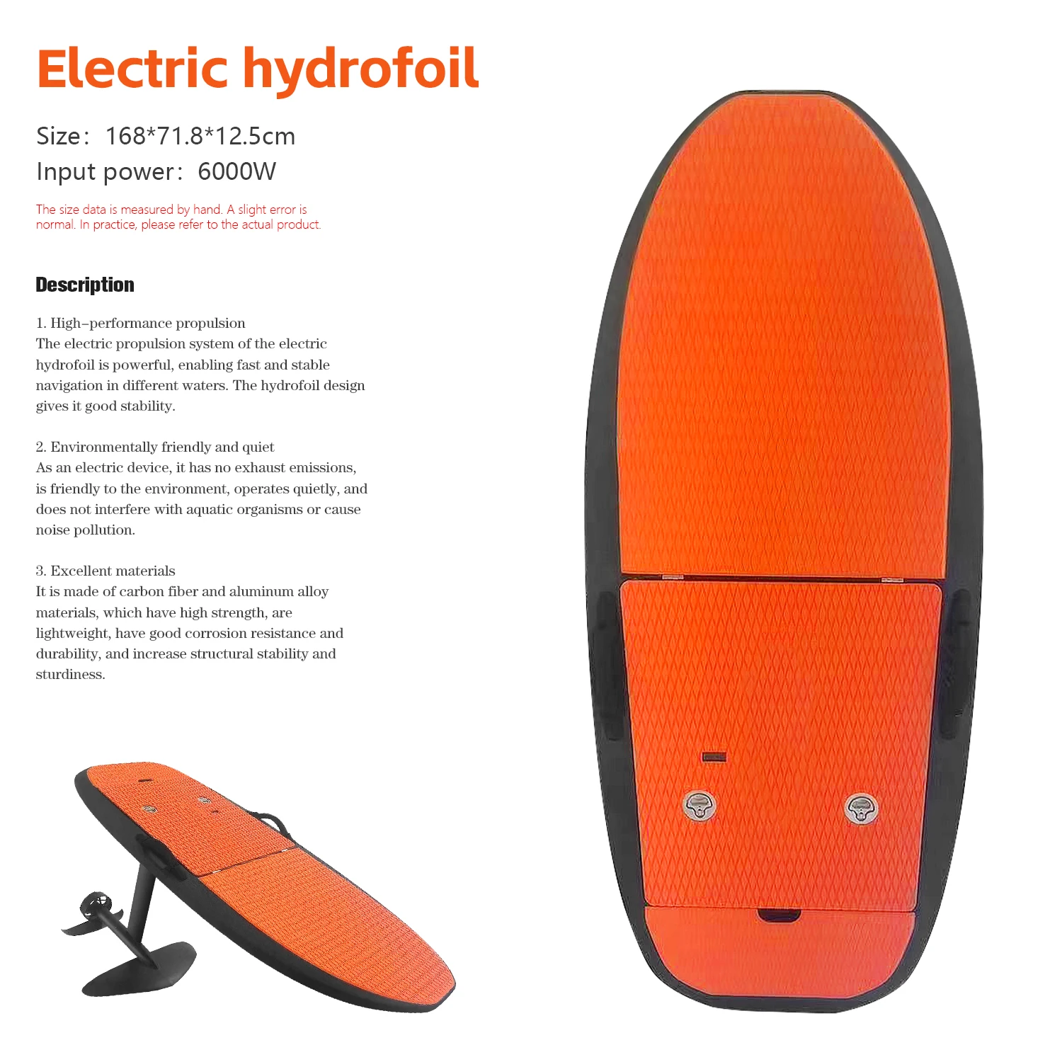 

Electric Hydrofoil Surfboard EPP Material Easy To Ride Beginners Lightweight Efoil Board Water Sports Fun & Travel Efoil
