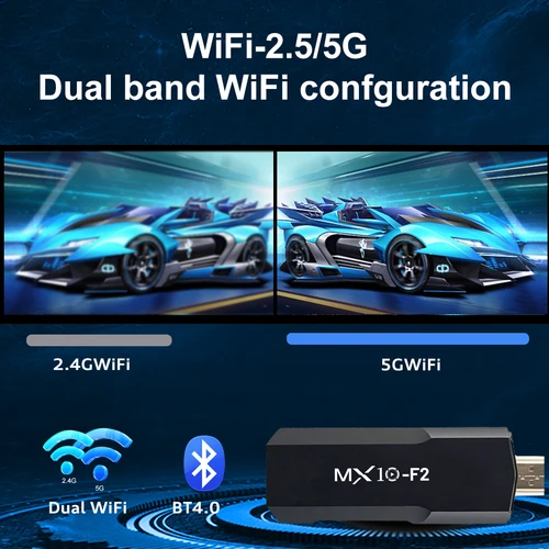 Imagen 2 del producto Bastones de TV 1gb 8gb 1 unidad android 2024 stb mx10 F2 tv box android 4k eu android tv stick