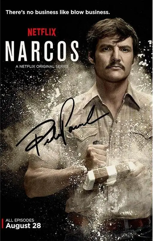 PEDRO PASCAL NARCOS SIGNED PHOTO Art Film Print Silk Poster Home Wall Decor 24x36inch