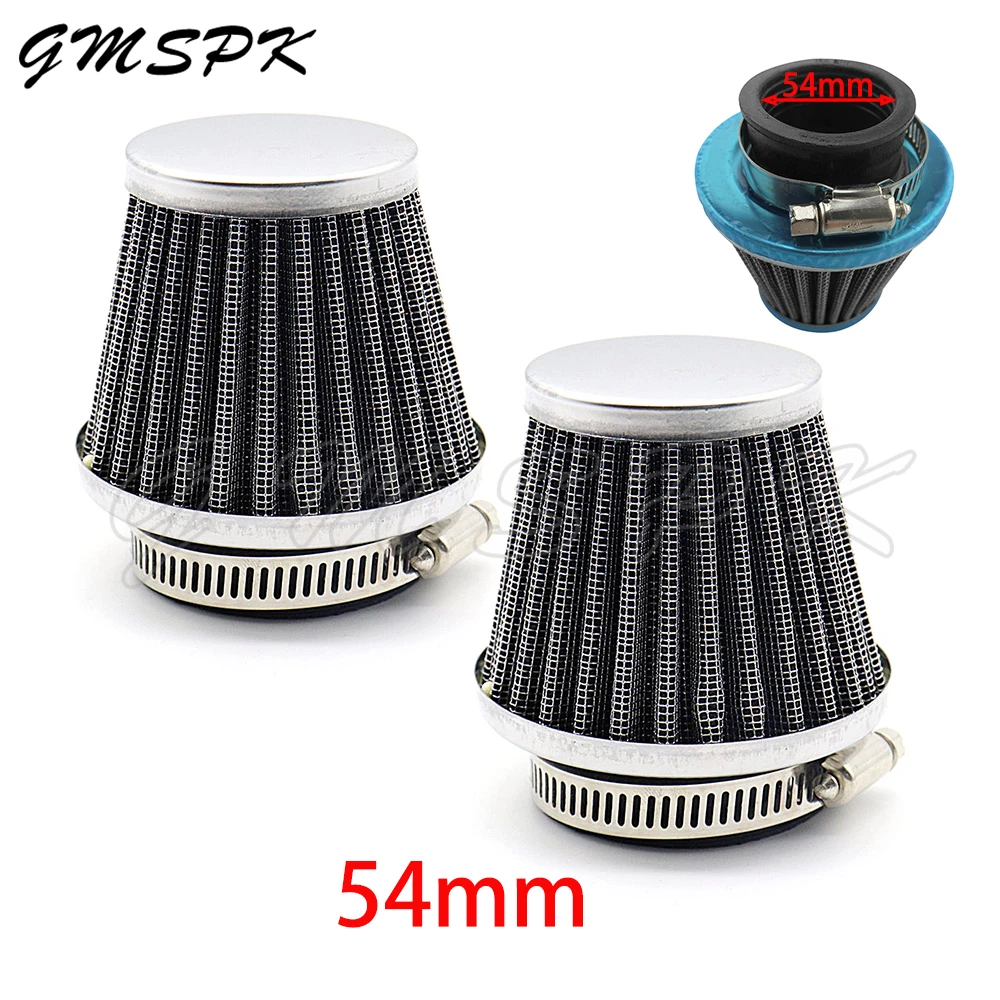 2X Motorcycle 54mm Universal Mushroom Head Air Filter Fit for Kawasaki Z 750 1000 GPZ900R Ninja for Honda CBX1000 CB1100R CB750F