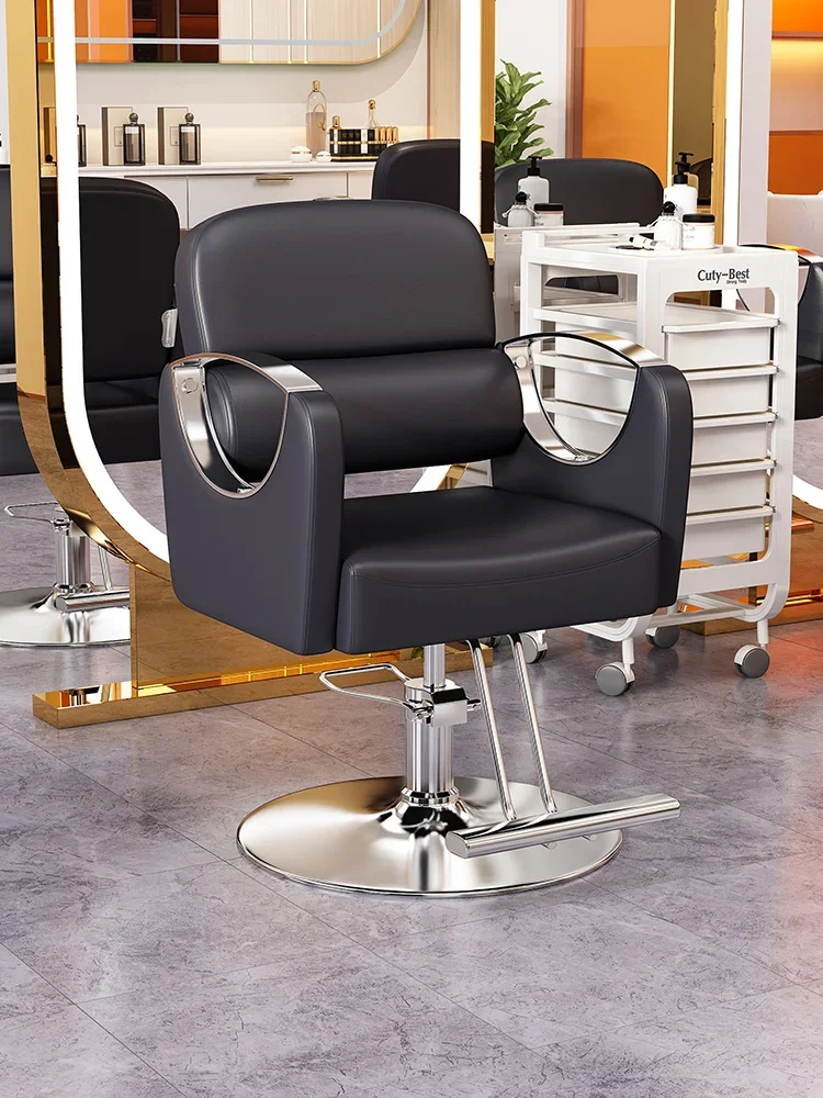 Swivel Barbershop Lift Barber Chair Professional Barber Chair Hair Dyeing Comfort Cadeira De Barbeiro Beauty Furniture GM212