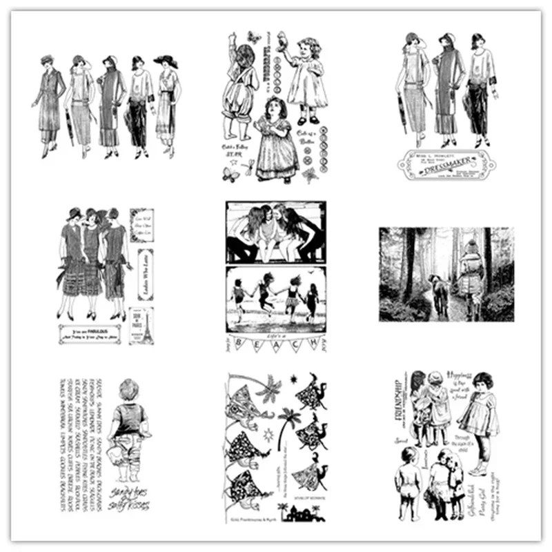 New Arrival Girl Clear Stamps 2022 For Scrapbooking Paper Making Lady Children Friendship Account Craft Card Transparent Seal