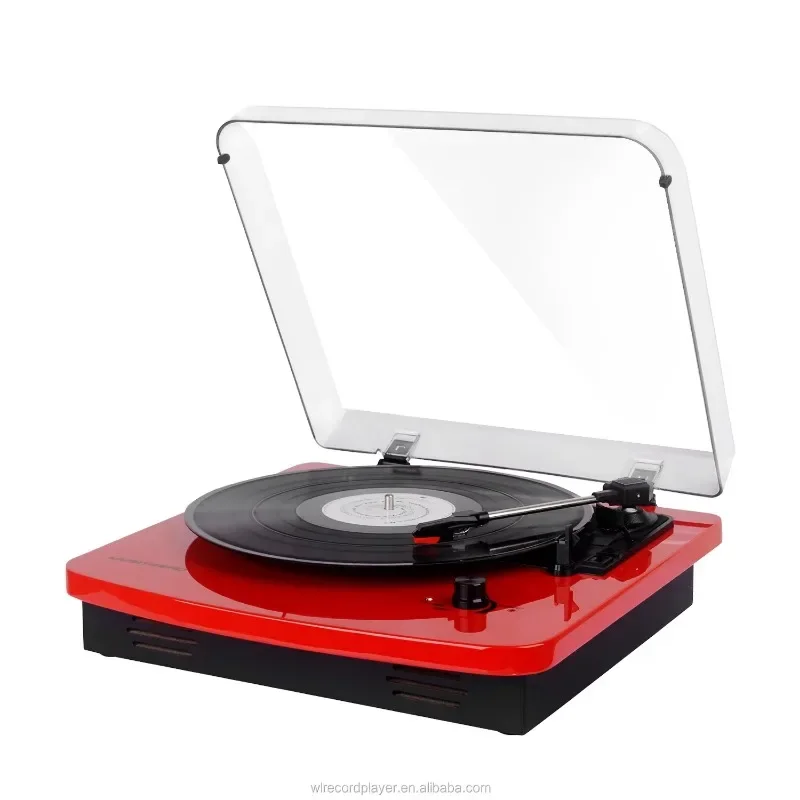 Vintage-Style Hi-Fi Turntable Player 2024 Model with 3 Speeds and Wooden Vinyl Record Music System, Bluetooth/USB/SD Play - Image 4