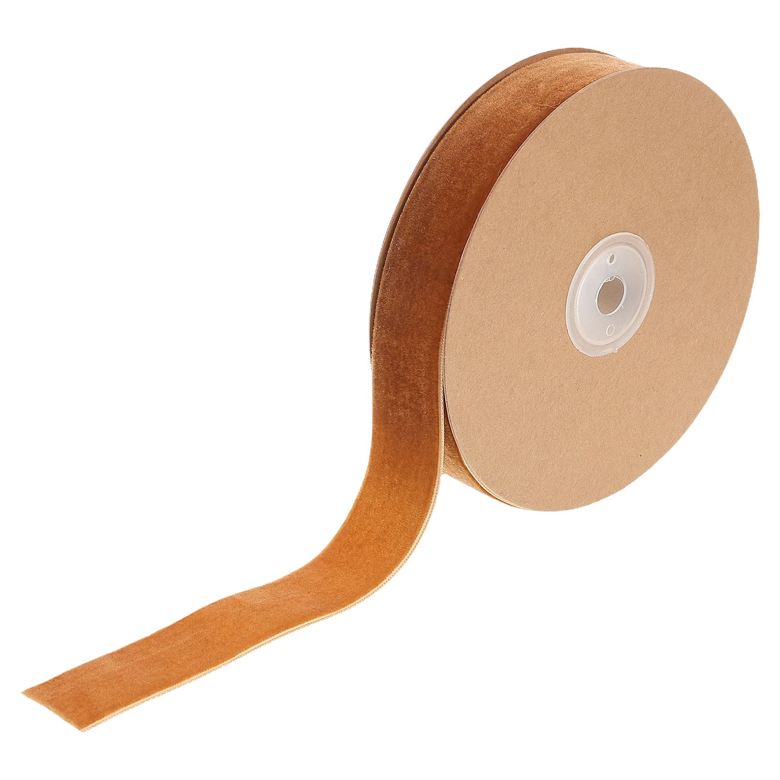 

1 Roll 2.5Cm Width Flocking Ribbon For Gift Wrapping Diy Ribbons Wedding Party Decor Cloth Accessories Band Coffee