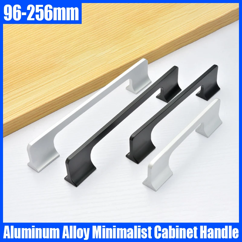 

1PCS Aluminum Alloy Minimalist Cabinet Handle European Style Wardrobe Door Handle Drawer Knobs Cupboard Pulls Furniture Handle