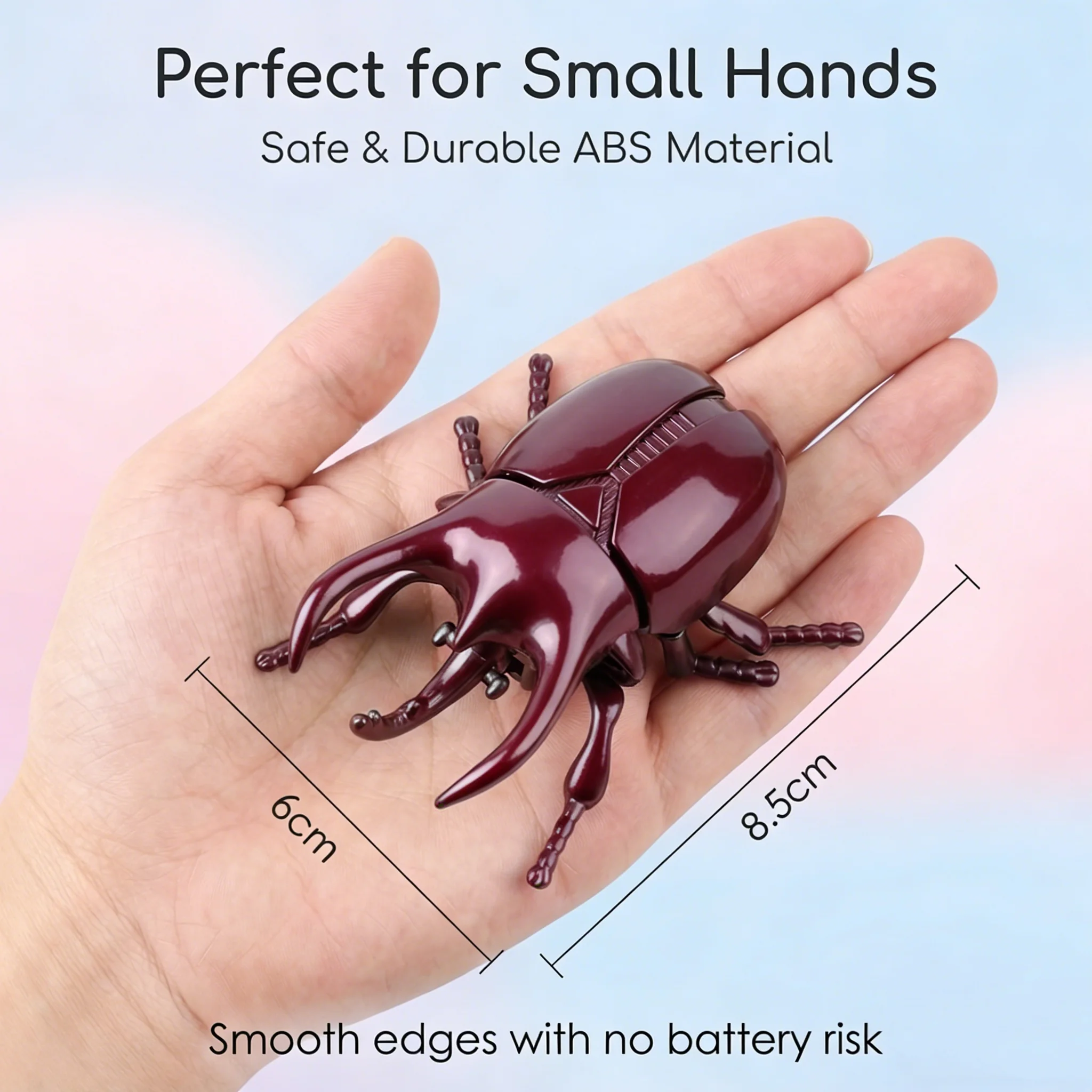 2PCS Educational Wind-Up Unicorn Beetle Toy Baby Kids Boys Crawling Insect Simulation Toy Enlightenment Fun Birthday Party Gifts