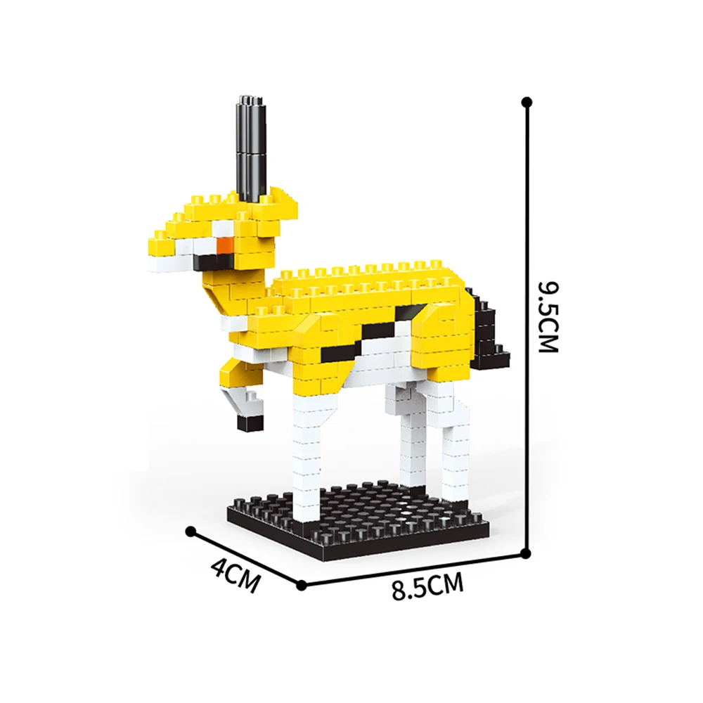 WIST GEBOUWD Alpacas Elanden Giraffen Kleine Dieren Micro Mini Bouwstenen Speelgoed-Eenvoudige montage, Educatief cadeau voor kinderen DIY Decor