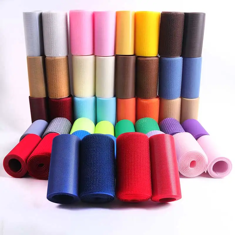 Widh 11cm Premium Colorful Hook Loop Tape Injection Hook No Snag Durable No Shedding Non Adhesive Sew On