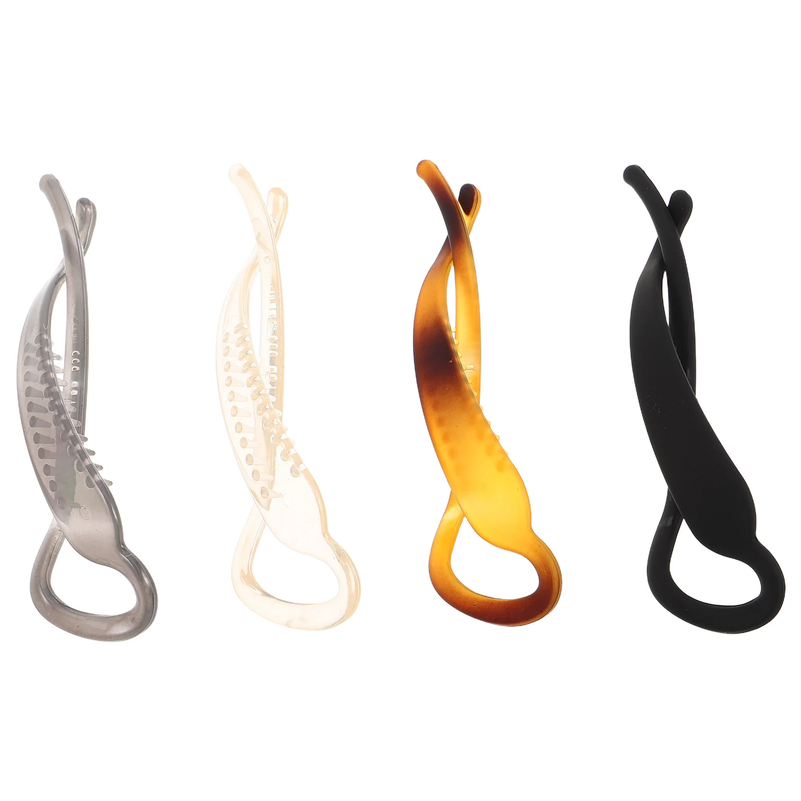 

4 шт., матовая заколка для волос для женщин, держатель для хвоста, зажим с пряжкой, аксессуары для вьющихся волос, маленькие зажимы для хвоста, зажимы для укладки