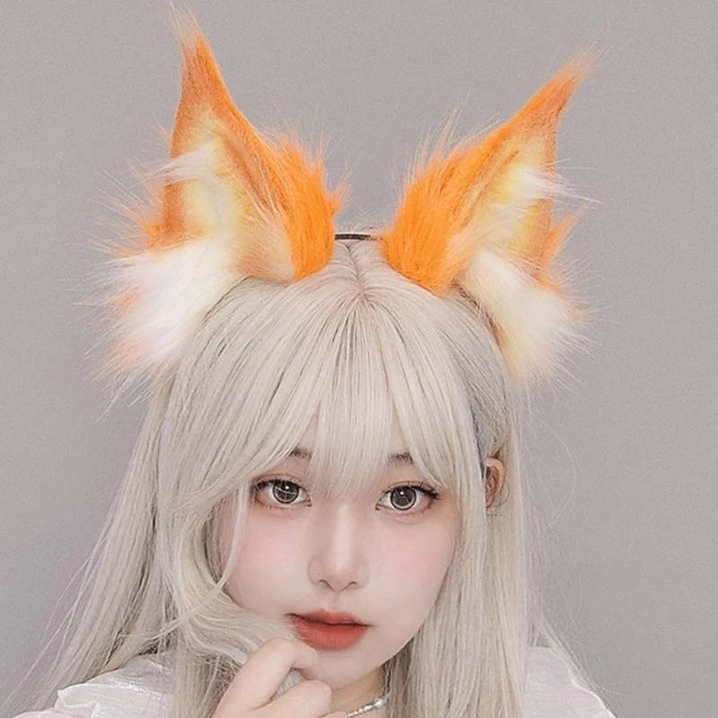 Belle animal oreilles bande anime peluche bandeau fête fête bête coiffe