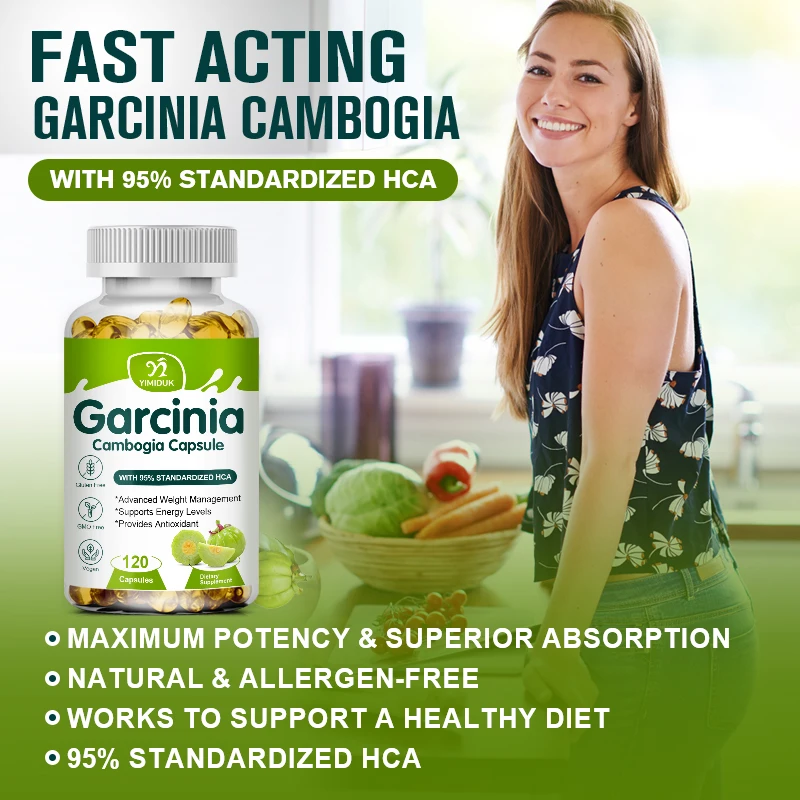 Pure Organic Garcinia Cambogia Extract Fat excretion Capsules 95% HCA Cellulite For Women & Men Healthy Product