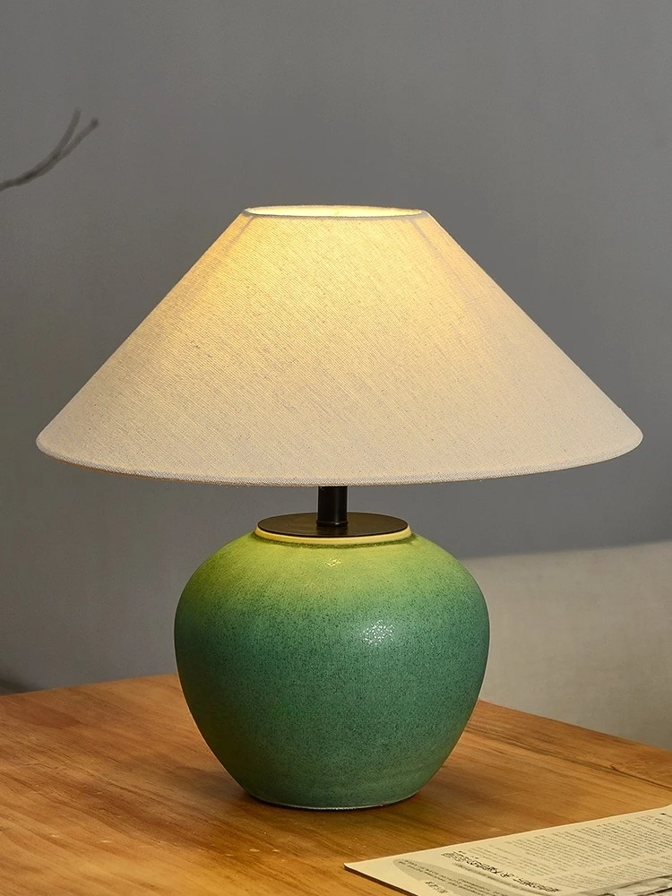 Designer model, wabi wind decorative table lamp ornament,  living room bedroom bedside lamp