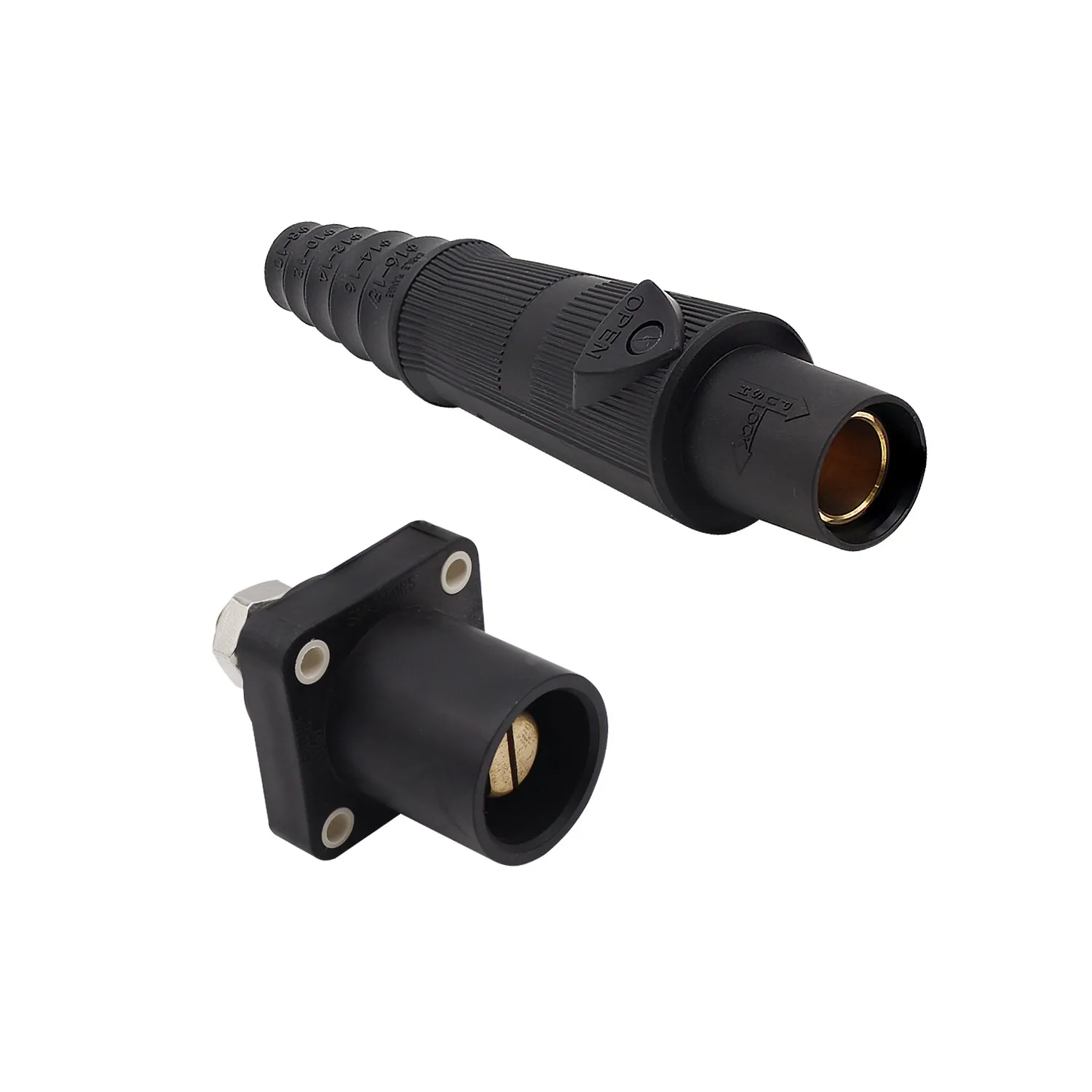 SINEMARCH 10PCS 200A Camlock Inline Female & Panel Mount Male Set Single Pole Power Connector Quick Connect for Stage Event