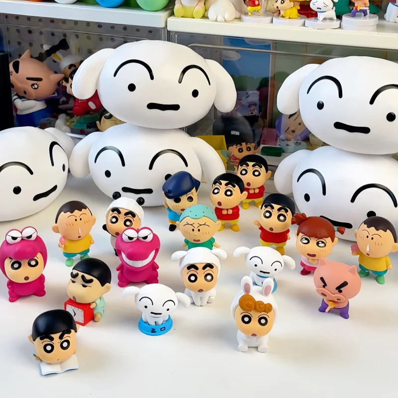 

Authentic Crayon Shin Chan Shiro Time Capsule Series Dog Head Blind Box Cute Mini Figurines For Anime Collectors