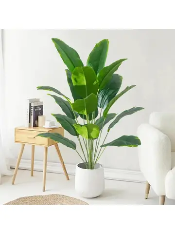 1pc Artificial Plants Large Tropical Palm Tree Fake Banana Plants Leaves Real Touch Plastic Monstera For Home Garden Party Decor