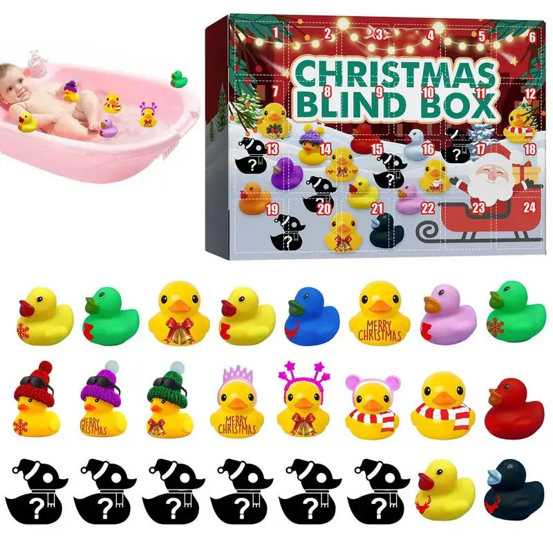 Christmas Duck Toy Advent Calendar Advent Calendar With 24 Rubber Ducks Christmas Countdown Calendar With Surprise Toys 2023