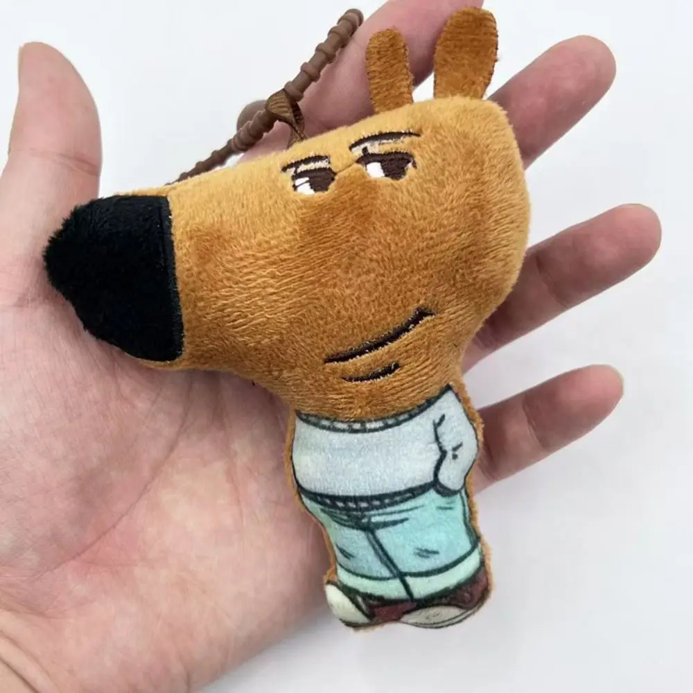 

Relaxed Memes Plush Keychain Hands in Pockets Fluffy Meme Plush Keyring Soft Cute Cartoon Plush Pendant Car Ornaments