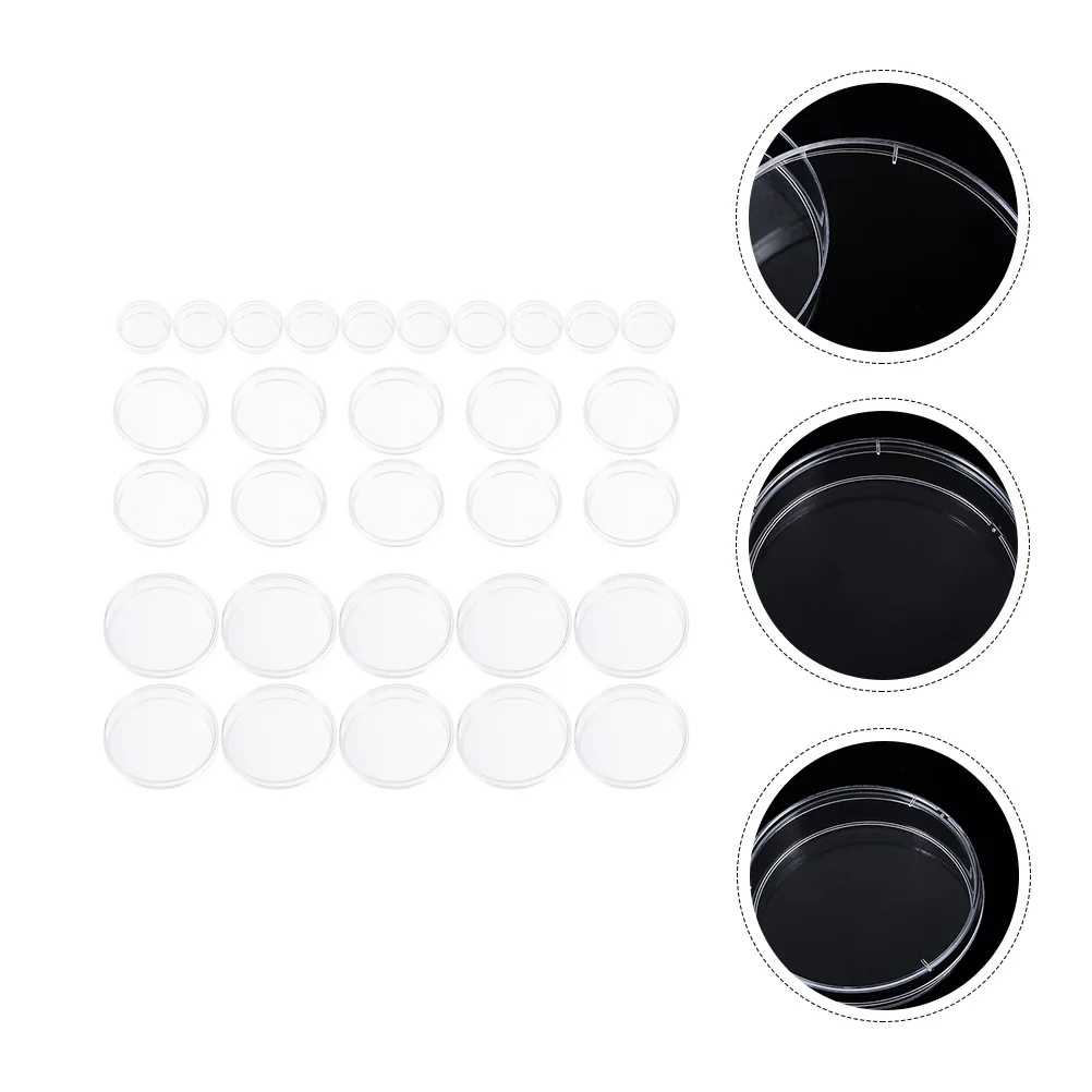 

Vessel Petri Dish for Culture Yeast Plastic with Lids Transparent Dishes Laboratory