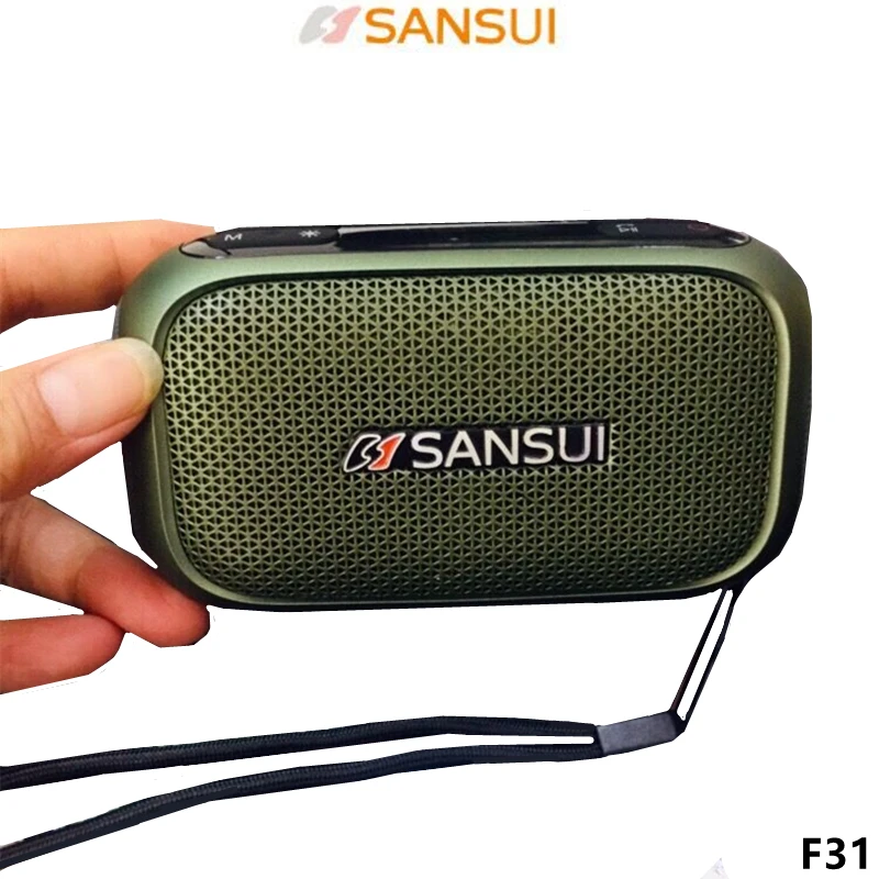 Sansui F31 Portable Wireless Bluetooth Speakers Multimedia Music Player FM Radio RGB Colorful Subwoofer Hands-free Call Boombox