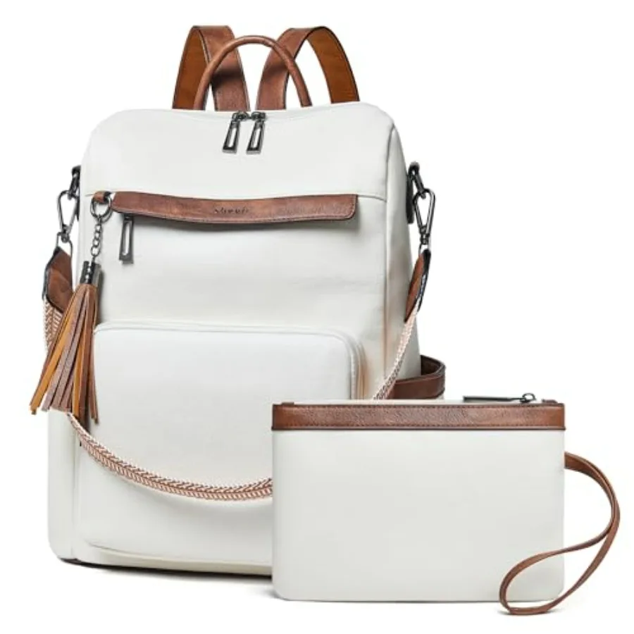 

Vegan Leather Laptop Backpack for Women 15.6 inch Work Backpack Fashion Travel Backpack Purse for Travel College Work