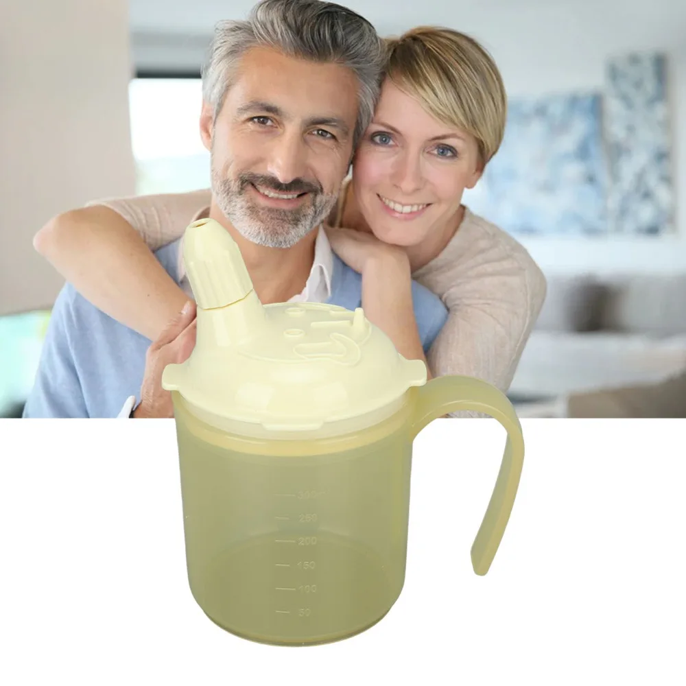 Control Nozzle Food Cup Thickened Shatterproof Sealed Leak Proof Lid Drop Resistant Mug 300ml Food-grade Tube Feeding Cup