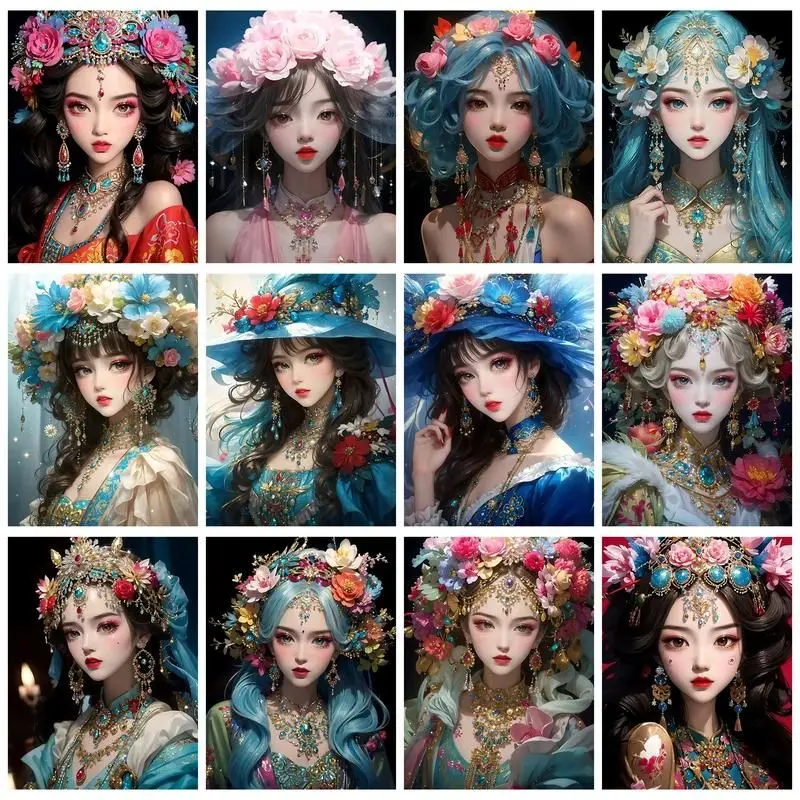 

GATYZTORY Pictures By Number Cartoon Girl Gift DIY Oil Painting By Number Drawing On Canvas HandPainted Art Gift Home Decoration