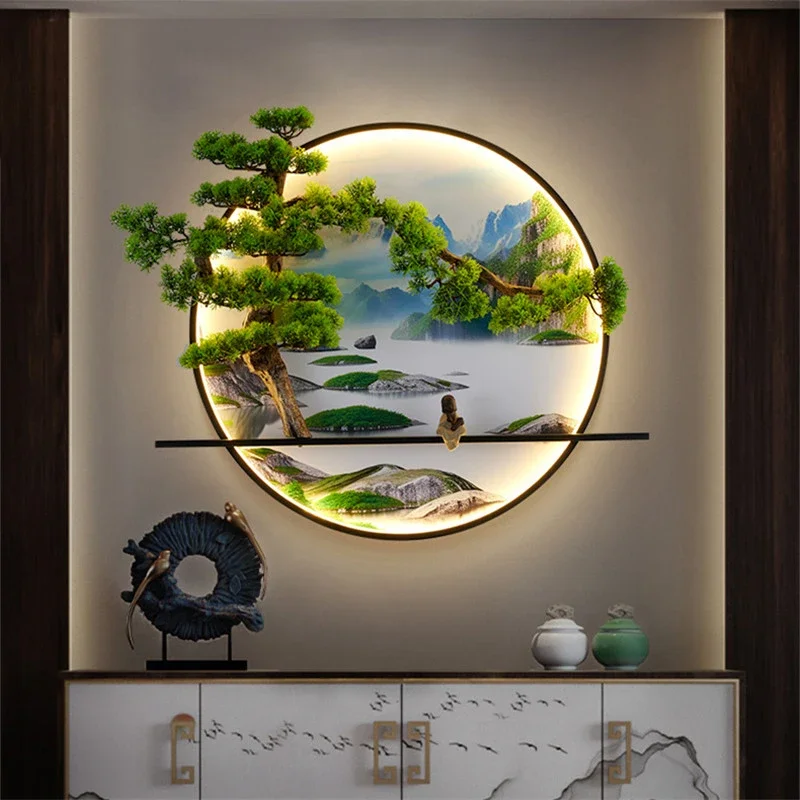 ABEL Modern Wall Picture Light Inside Creative Chinese Landscape Mural Sconces Lamp LED for Home Living Bedroom Study