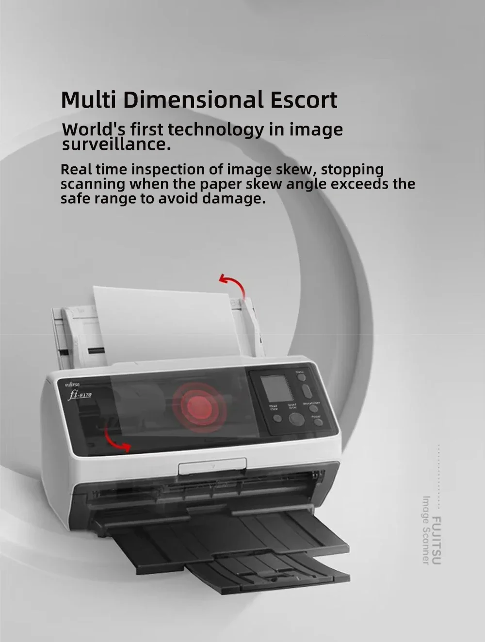 ماسح المستندات Fujitsu Fi-8190، ماسح ضوئي لشبكة تغذية الورق المسطحة مقاس A4 ملون عالي الدقة أوتوماتيكي على الوجهين