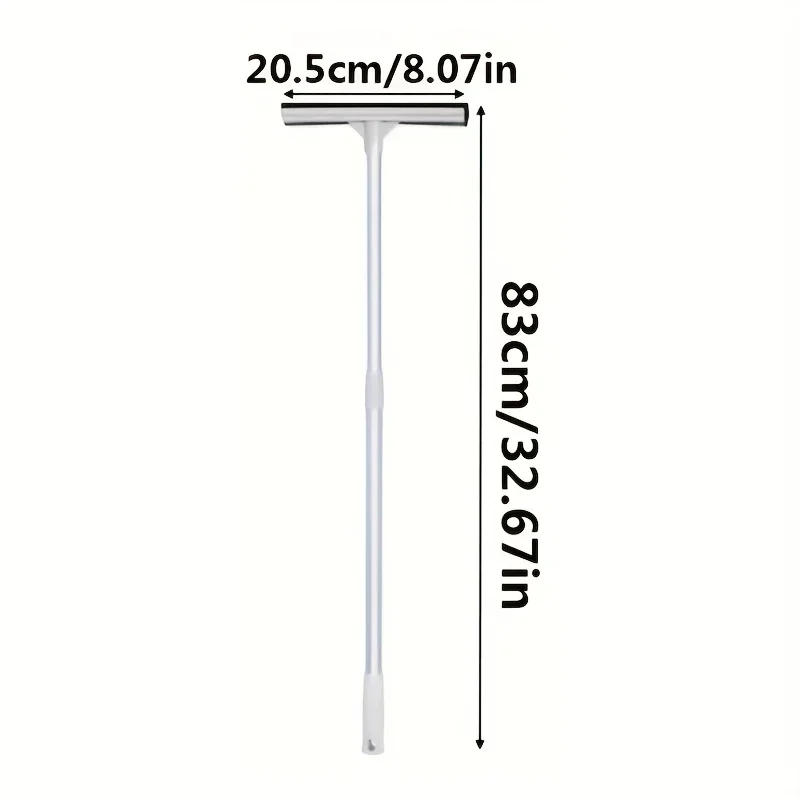 1pc Squeegee Window Cleaner 2 in 1 Retractable Pole Cleaning Window Brush Glass Squeegee Cleaning Tool for Car Shower Glass Door