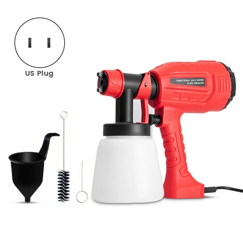 2025 Nuovo 800ML Rosso Pistola Elettrica Strumento Pistola A Spruzzo Elettrica Spruzzatore di Vernice Per Auto Per Uso Domestico Rosso Pistola A Spruzzo Elettrica
