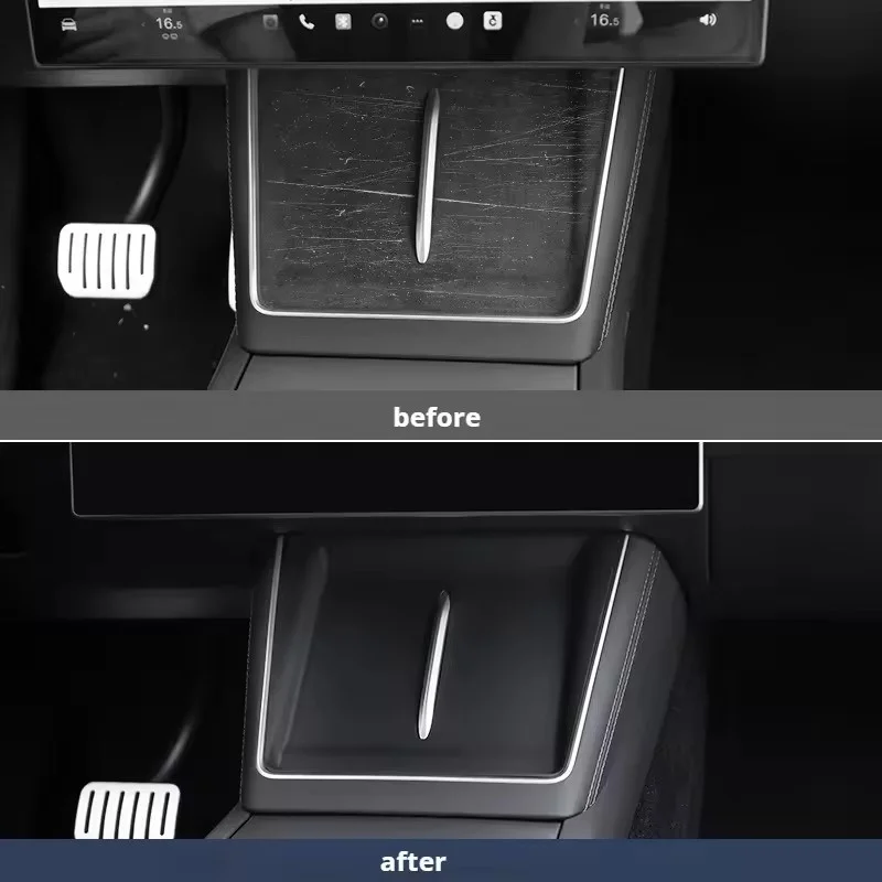 1 Stück Silikon-Wireless-Ladematte für Tesla Model YL Juniper 2025 2026 Mittelkonsole Rutschfester Schutzpad Draht – Detail 7