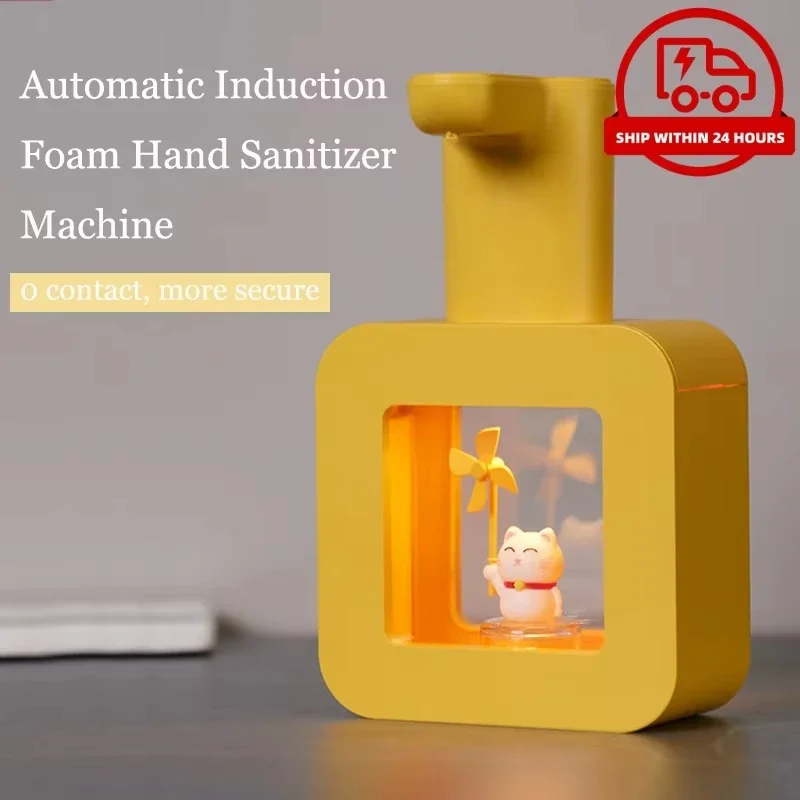 Automatic Sensor Foam Soap Dispenser Wall Mountable Rechargable Cartoon Foam Machine Smart Contactless Hand Sanitizer Machine